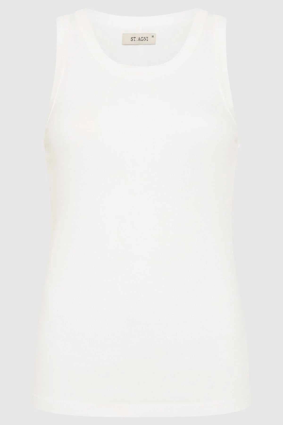 St Agni Organic Cotton Singlet White