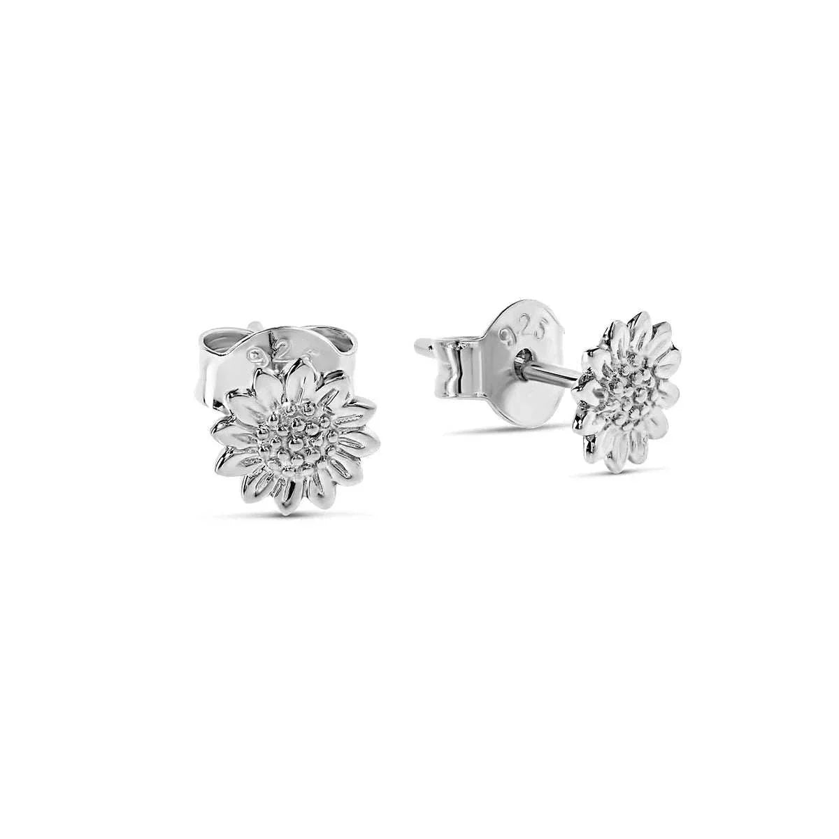 Midsummer Star Delicate Sunflower Studs Silver