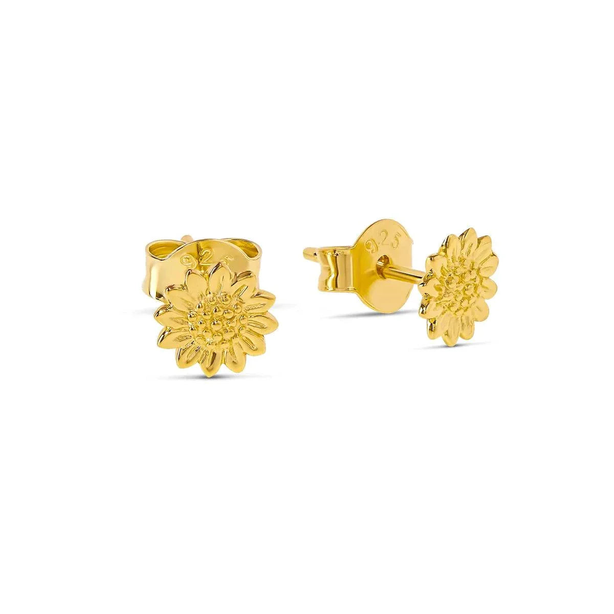 Midsummer Star Delicate Sunflower Studs Gold
