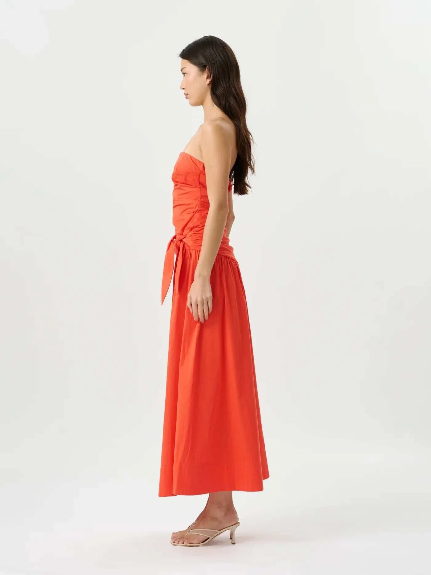 Roame Rene Tie Dress Poppy