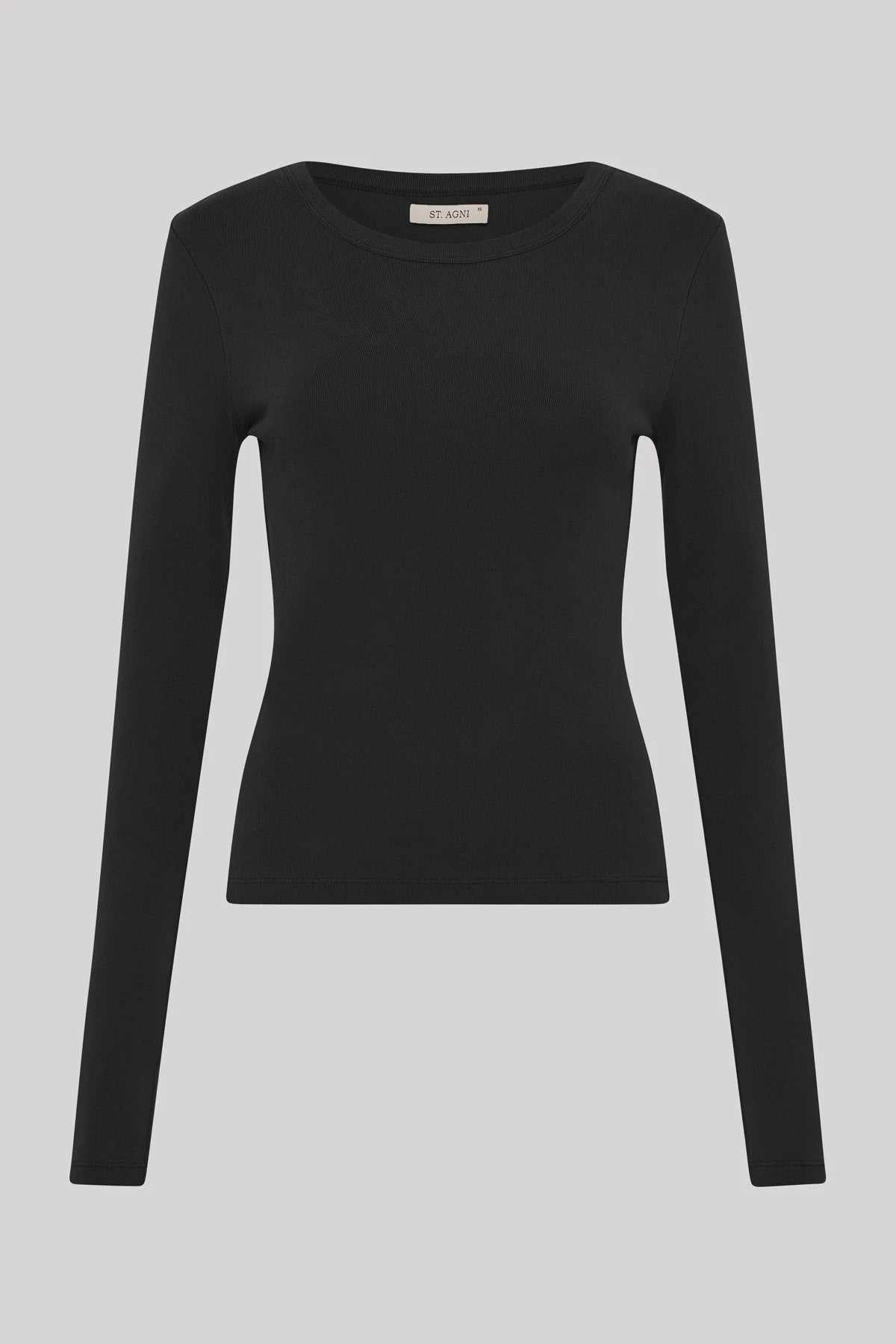 St Agni Organic Cotton Long Sleeve Top Black