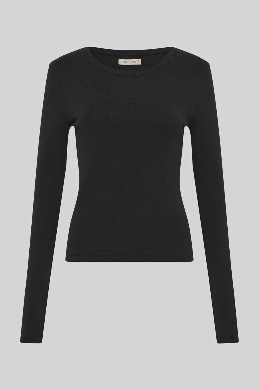 St Agni Organic Cotton Long Sleeve Top Black