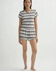 Posse Nadine Tee Chocolate Multi Stripe