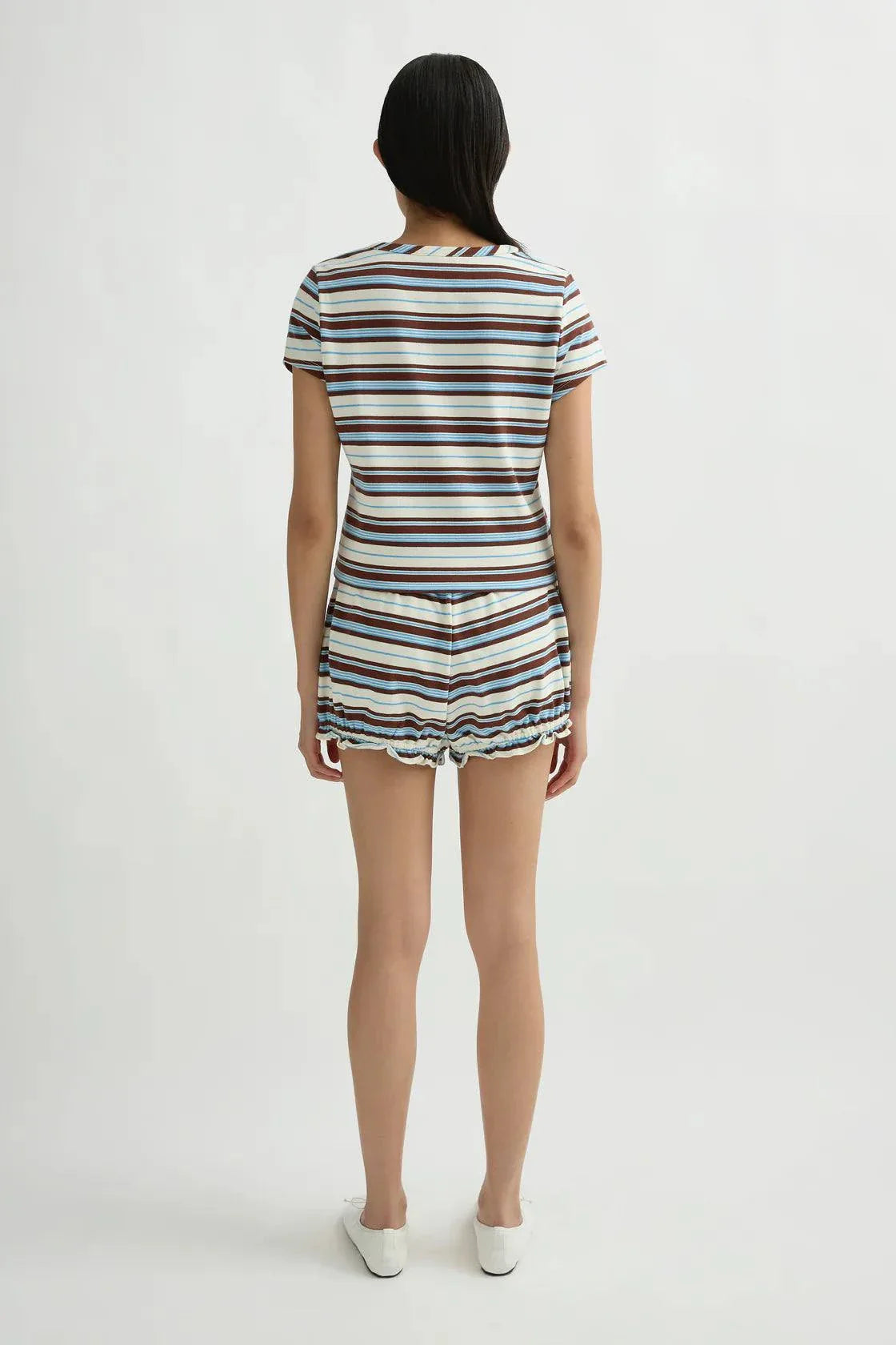 Posse Nadine Tee Chocolate Multi Stripe