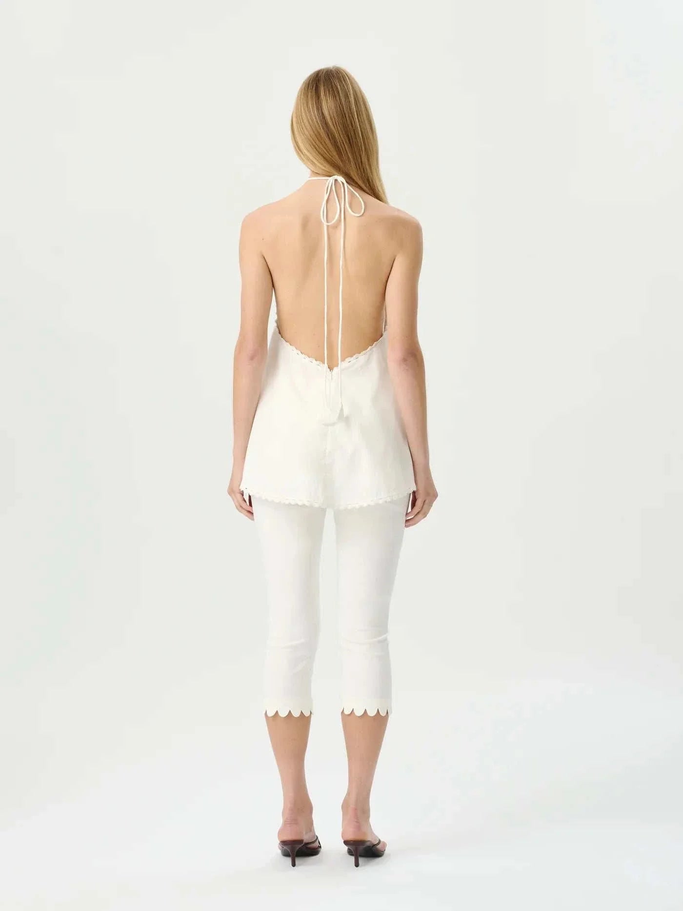 Roame Marianne Halter Top White