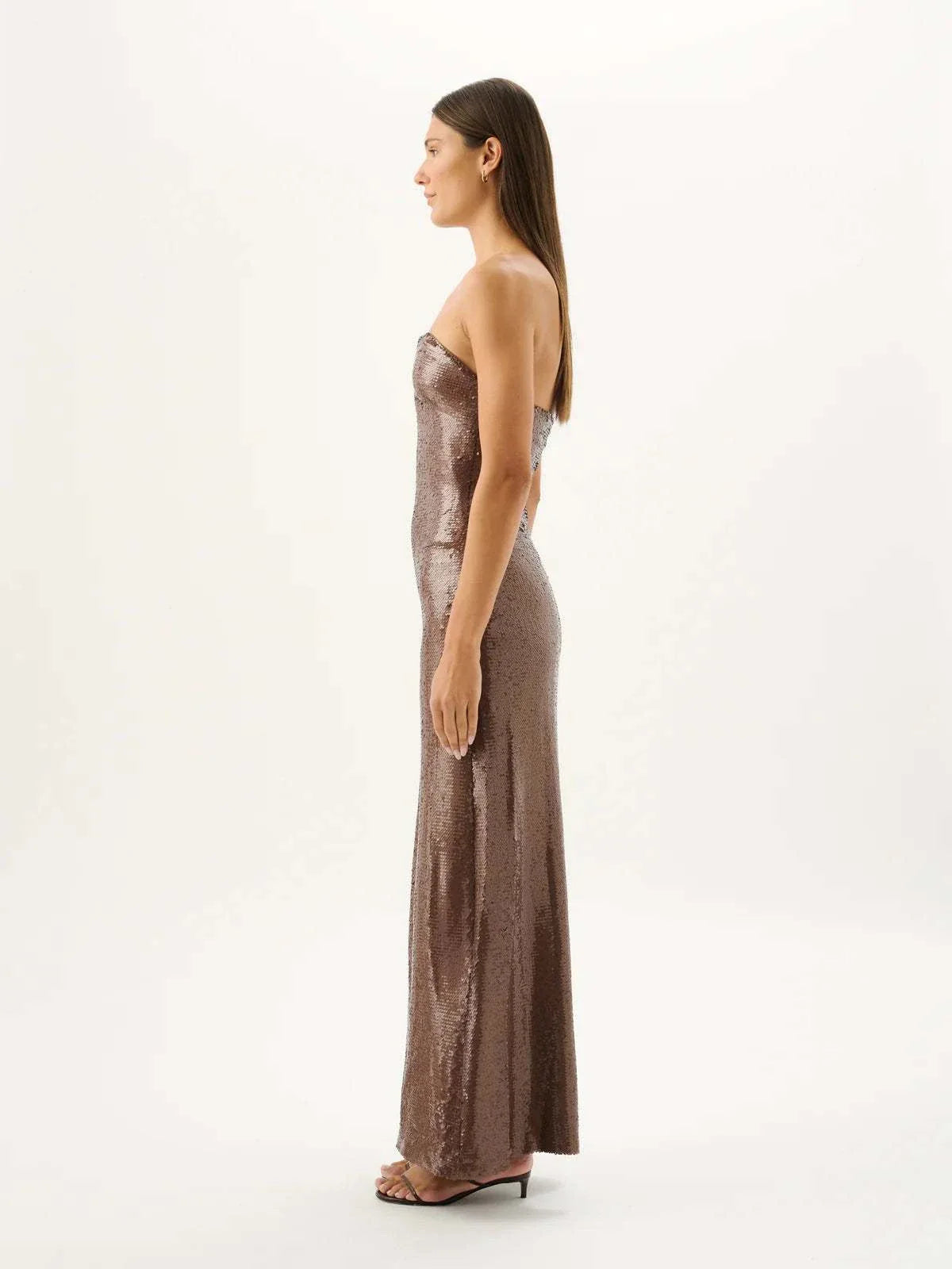 Roame Coco Sequin Dress Mocha
