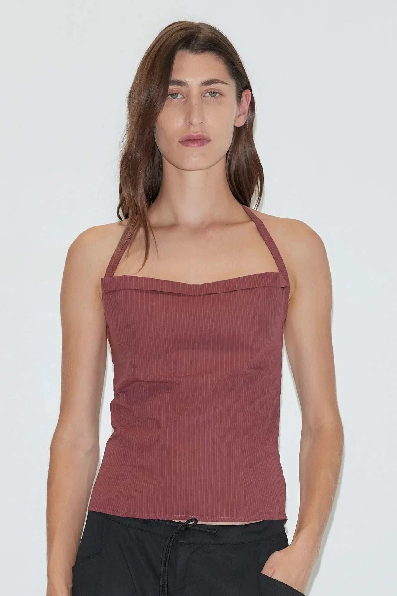 Deiji Studios Folded Top Rust Stripe