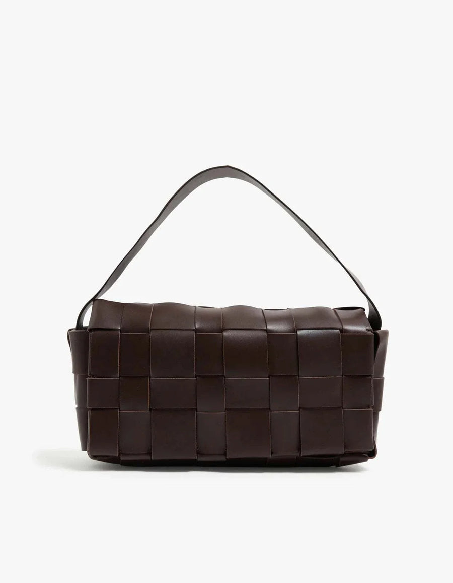 St Agni Woven Envelope Mini Chocolate