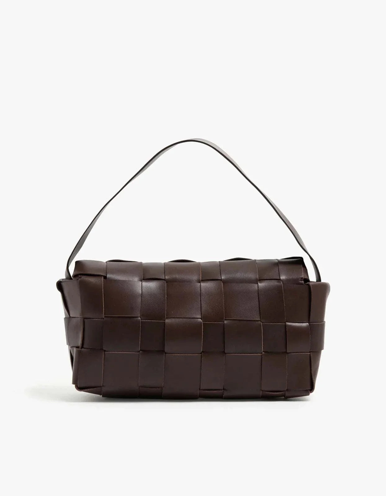 St Agni Woven Envelope Mini Chocolate
