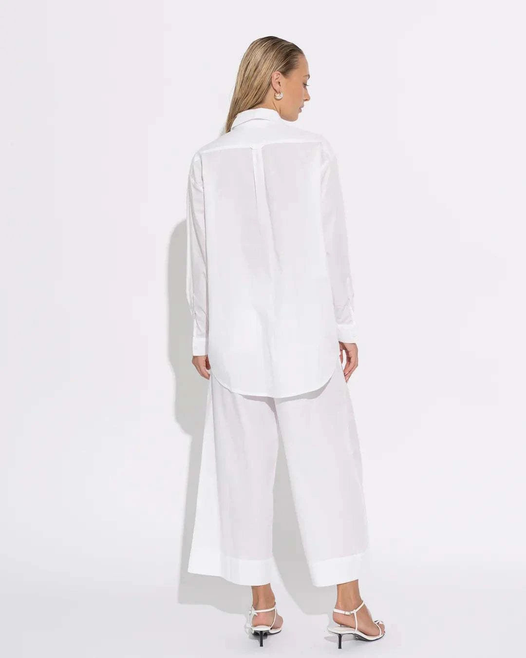 Sara Fox Classic Boyfriend Shirt White