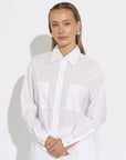 Sara Fox Classic Boyfriend Shirt White