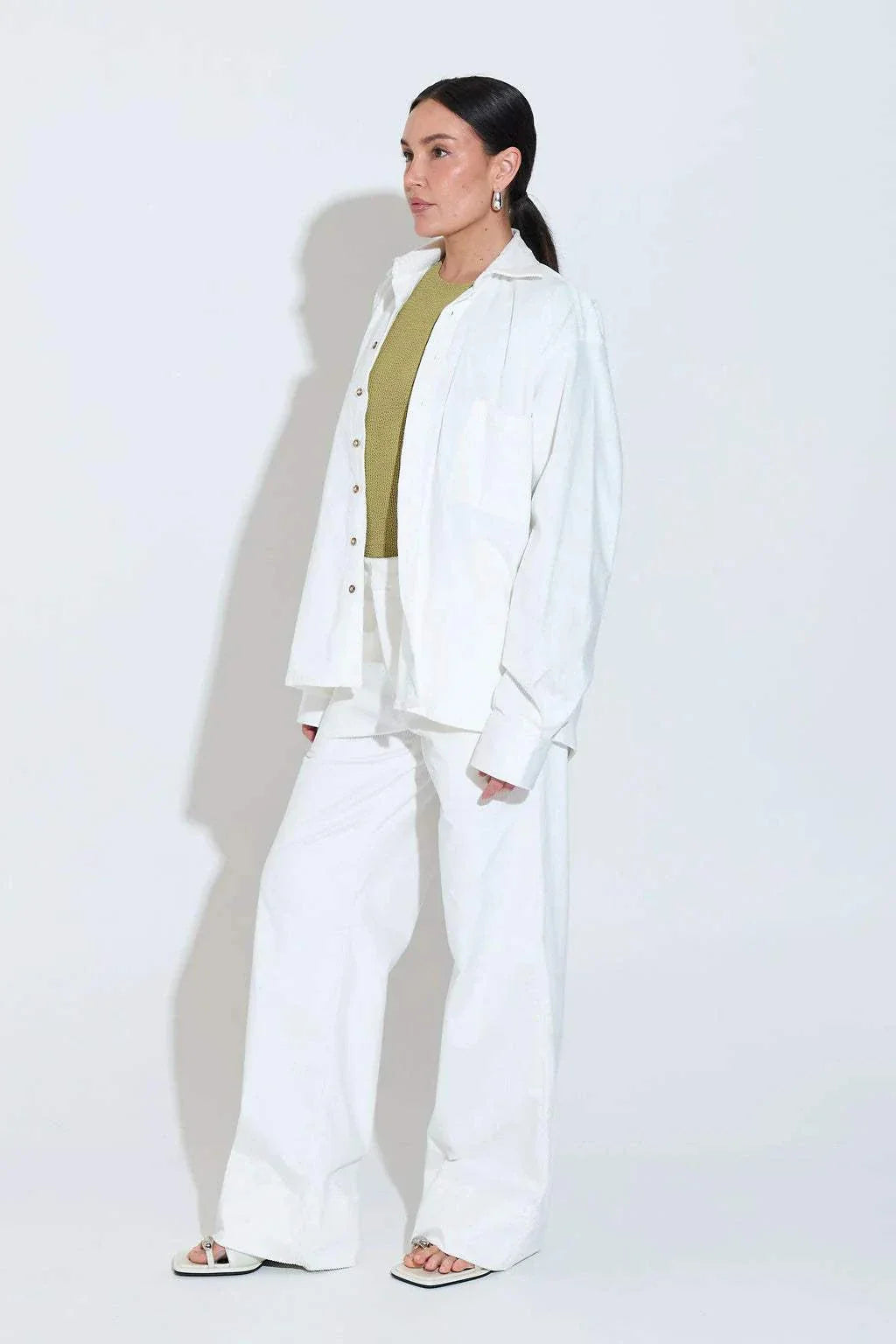 Sara Fox Mosse Shirt Jacket Off White