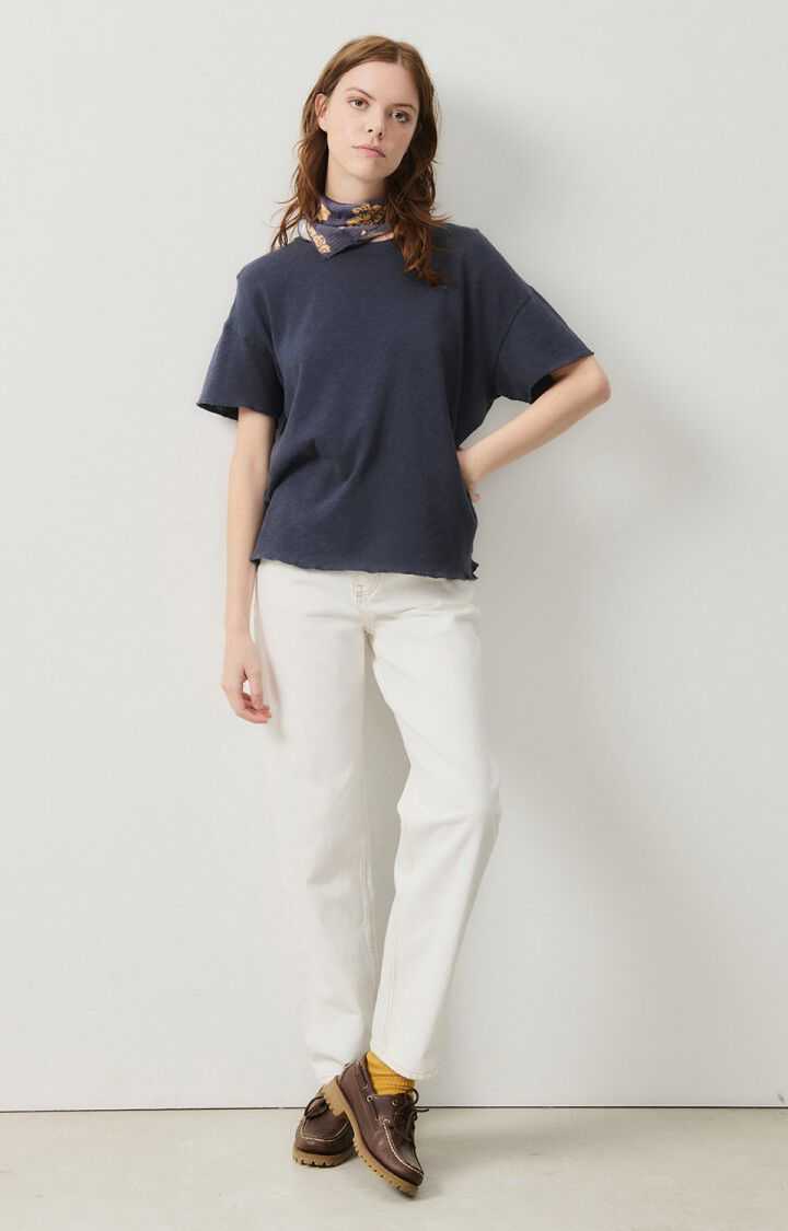 American Vintage Sonoma T Shirt Crew Neck Vintage Navy Blue