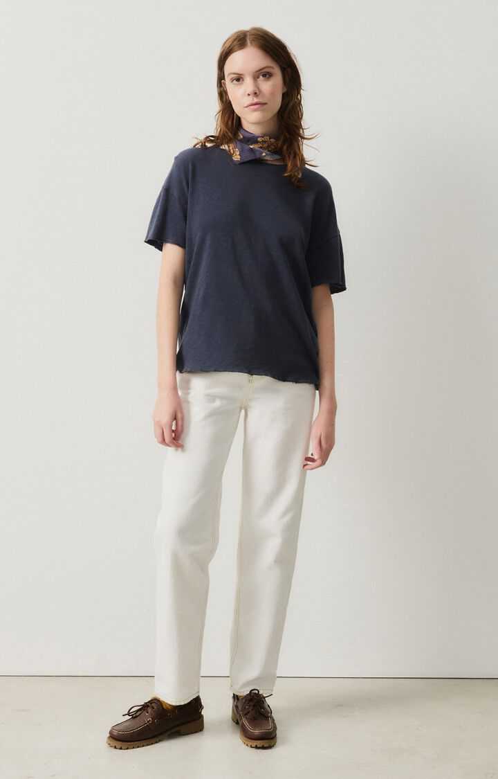 American Vintage Sonoma T Shirt Crew Neck Vintage Navy Blue