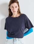 American Vintage Sonoma T Shirt Vintage Navy Blue