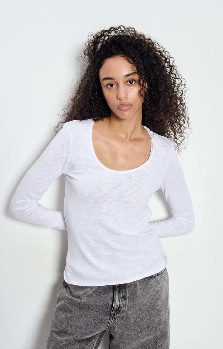 American Vintage Sonoma T Shirt Long Sleeve Vintage White