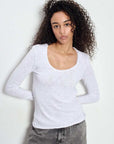 American Vintage Sonoma T Shirt Long Sleeve Vintage White