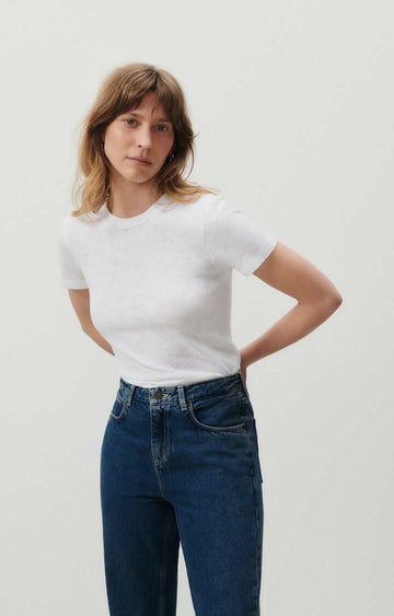 American Vintage Sonoma White T Shirt Short Sleeve