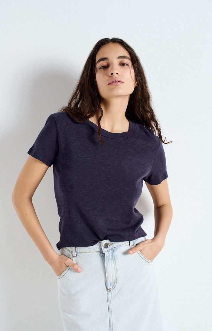 American Vintage Sonoma T Shirt Vintage Navy Blue Fitted