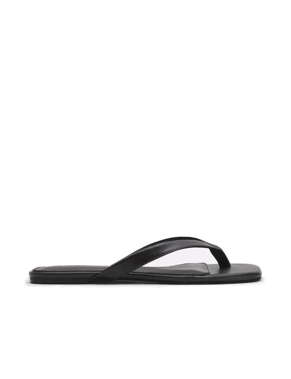 La Tribe Square Toe Thong Black