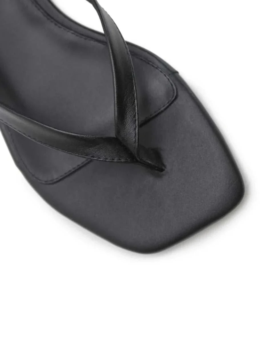 La Tribe Square Toe Thong Black