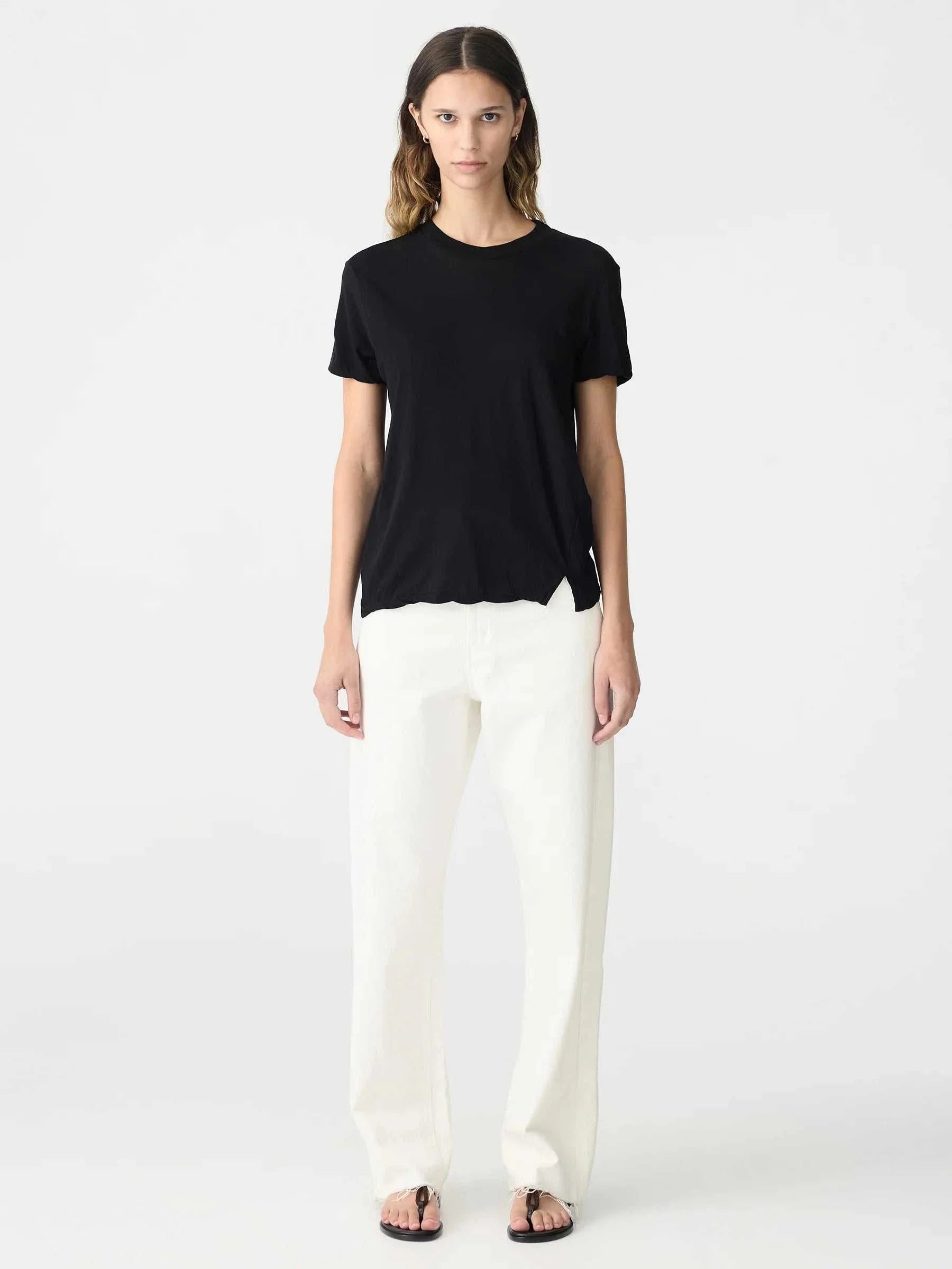 Bassike Regular Classic Short Sleeve T Shirt Black