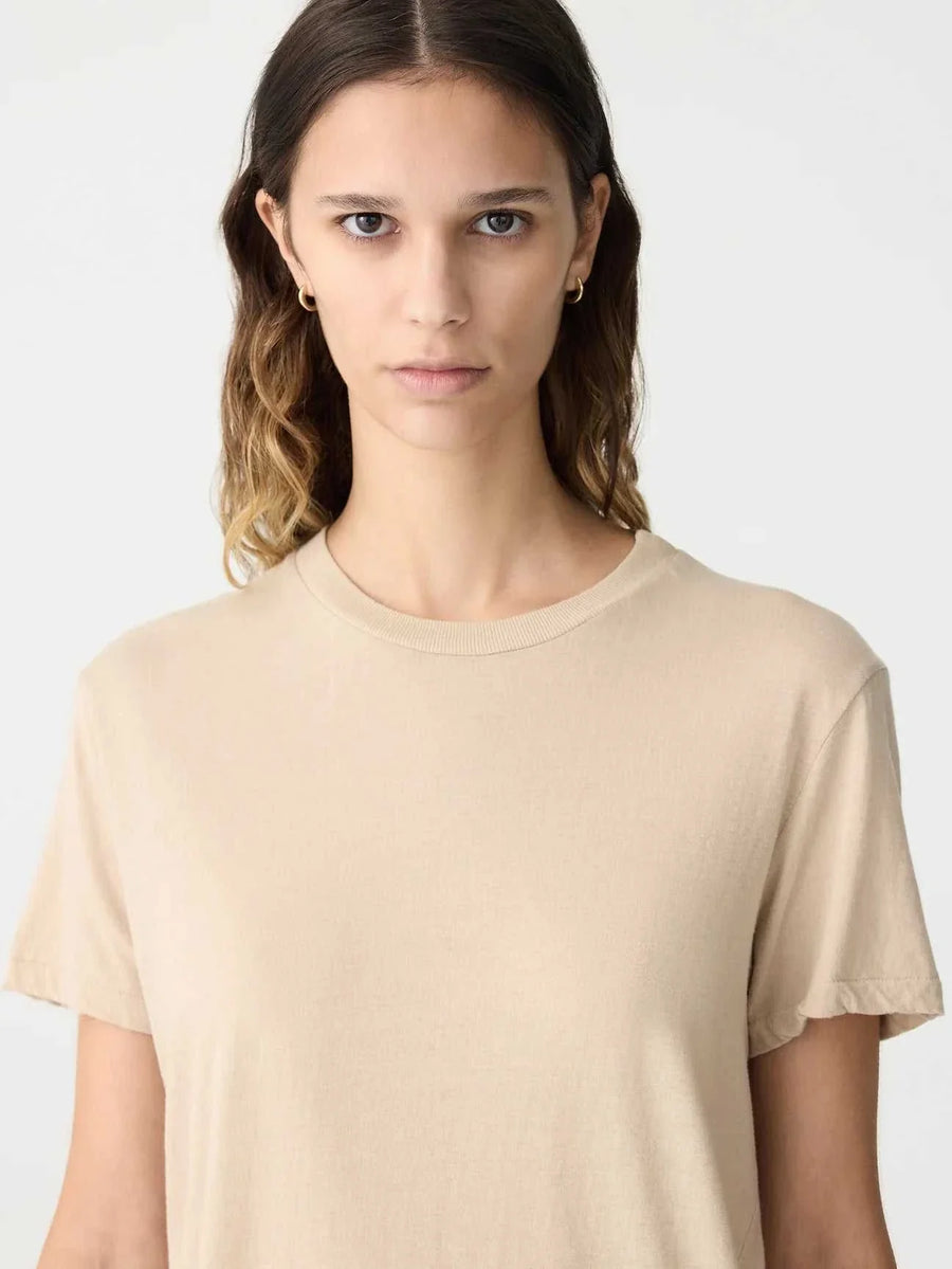 Bassike Regular Classic Short Sleeve T Shirt Dune