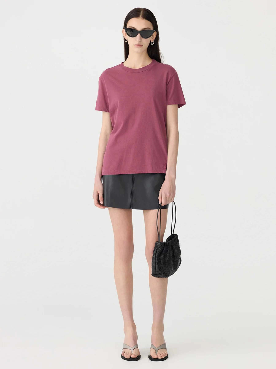 Bassike Classic T Shirt Faded Plum