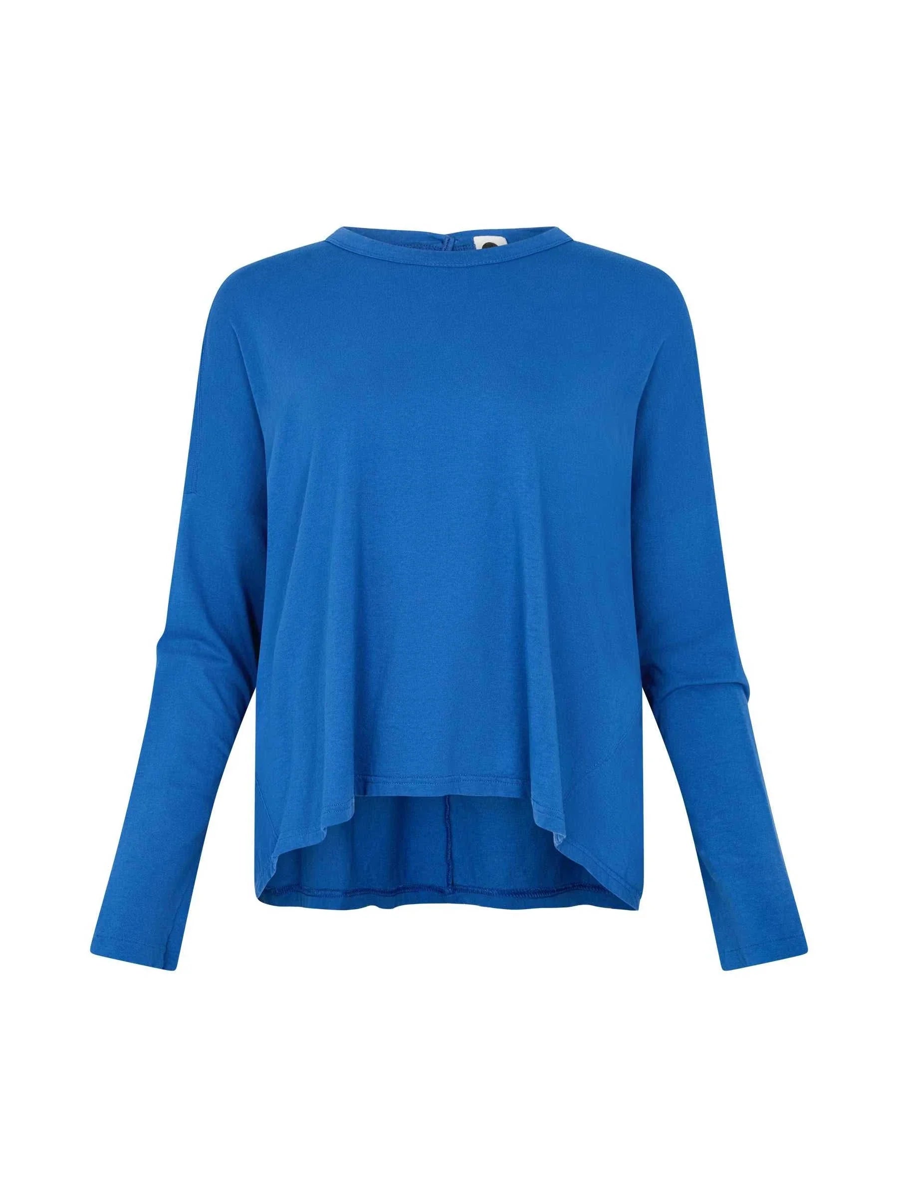 Bassike Circle Long Sleeve T Shirt Marine Blue