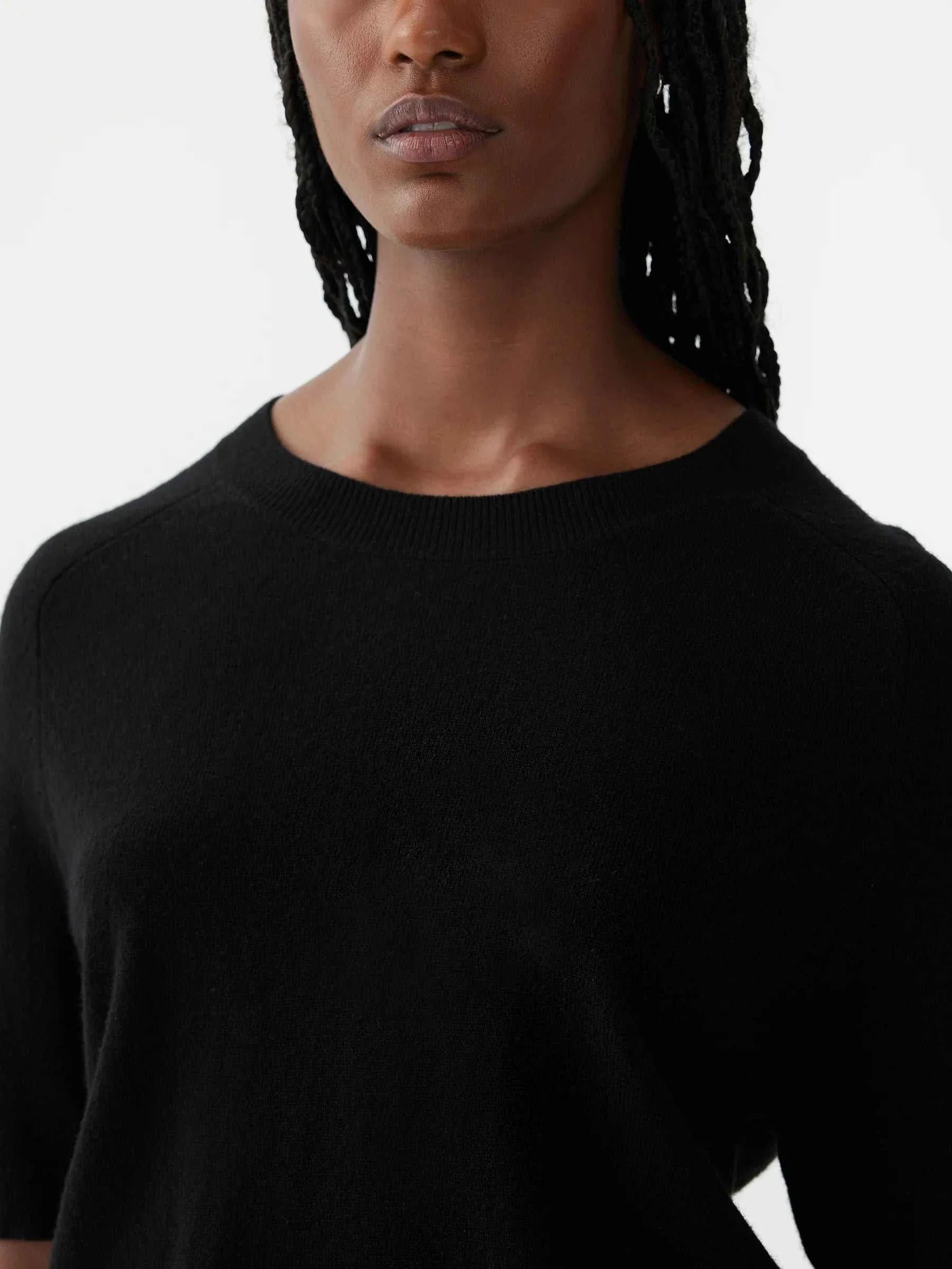 Bassike Wool Cashmere T shirt Knit Black