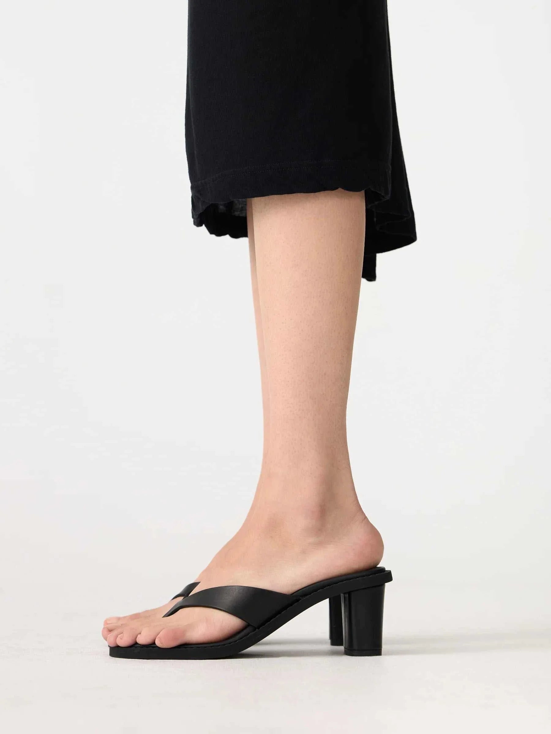 Bassike Asymmetric Sleeve Midi Dress Black