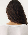 Bassike Sheer Rib L/S T Shirt White