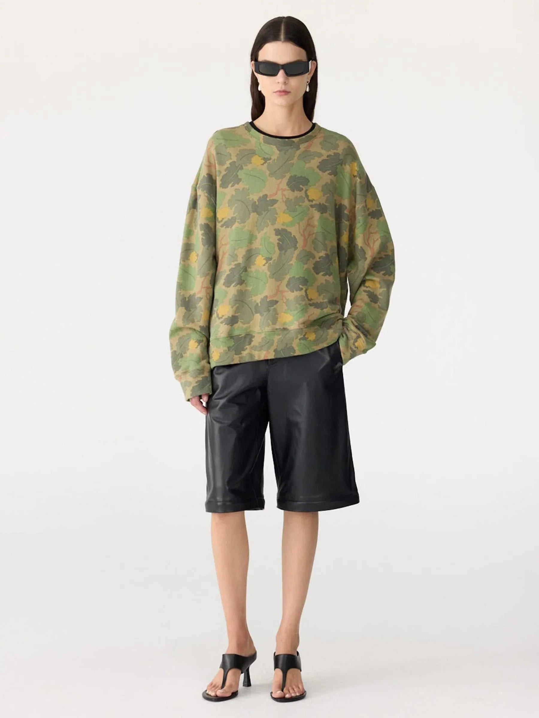 Bassike Universal Camo Fleece Sweat