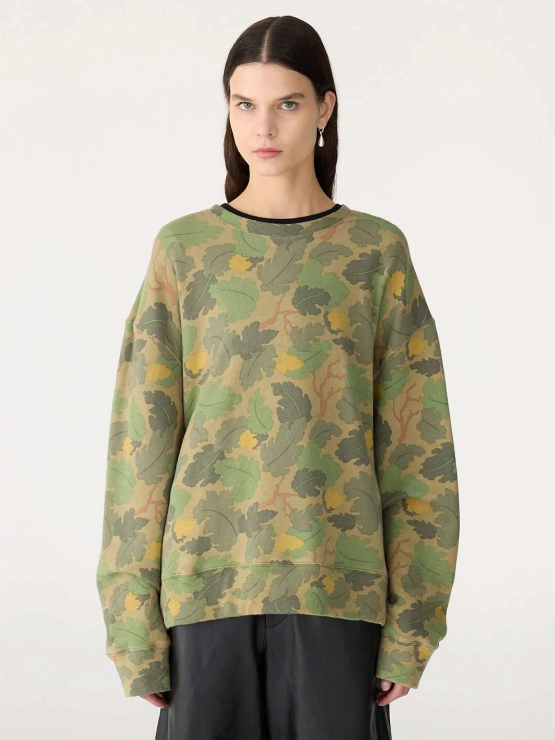 Bassike Universal Camo Fleece Sweat