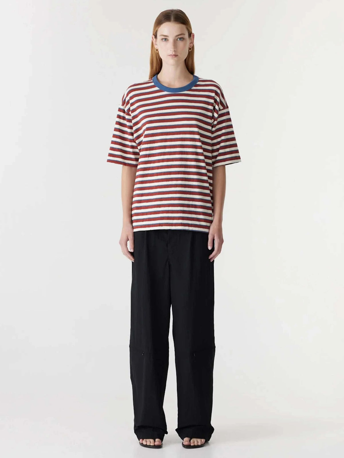 Bassike Universal Stripe Boxy T Shirt