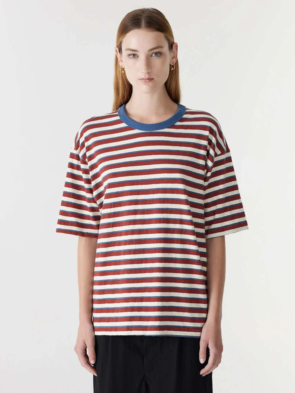 Bassike Universal Stripe Boxy T Shirt