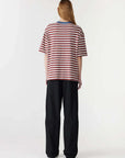 Bassike Universal Stripe Boxy T Shirt
