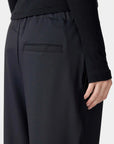 Bassike Twill Pleat Pull On Pant Black