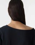 Bassike Midweight Off Shoulder Top Black