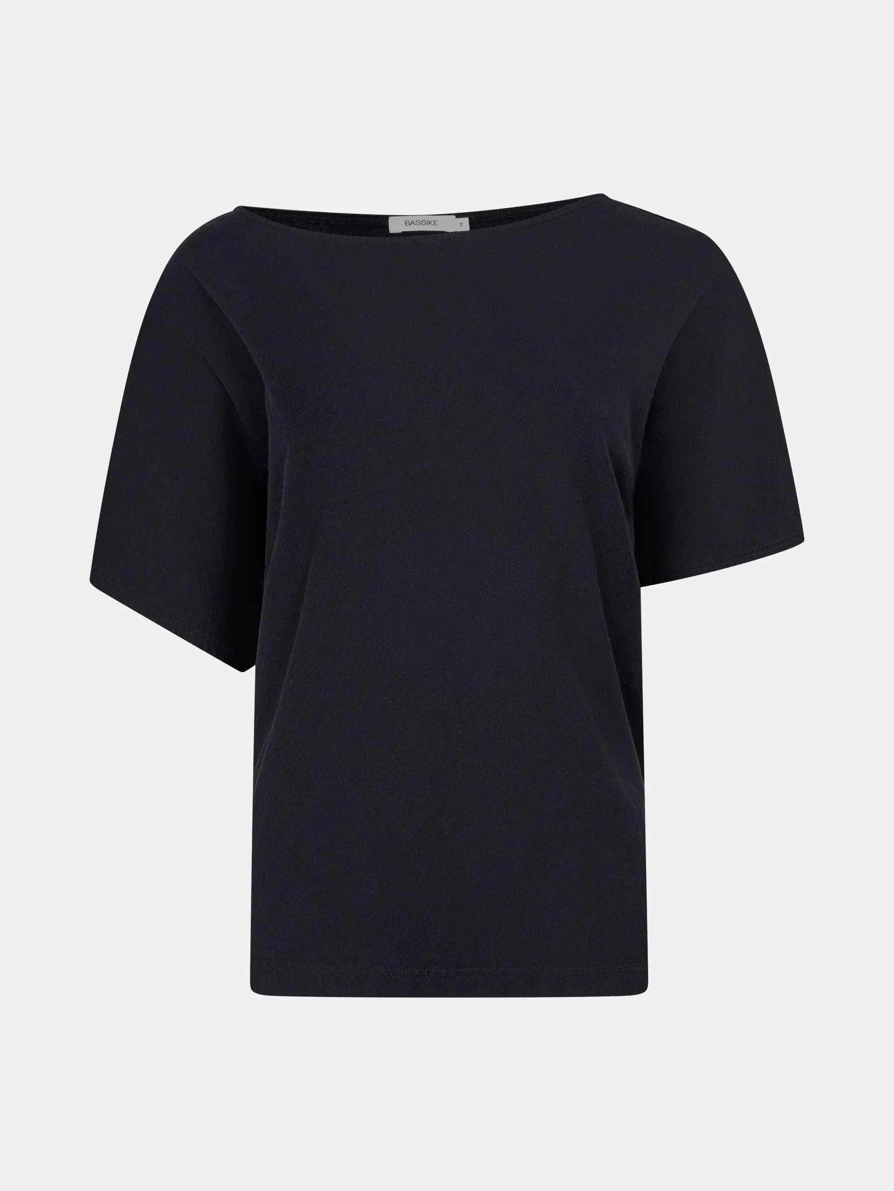 Bassike Midweight Off Shoulder Top Black