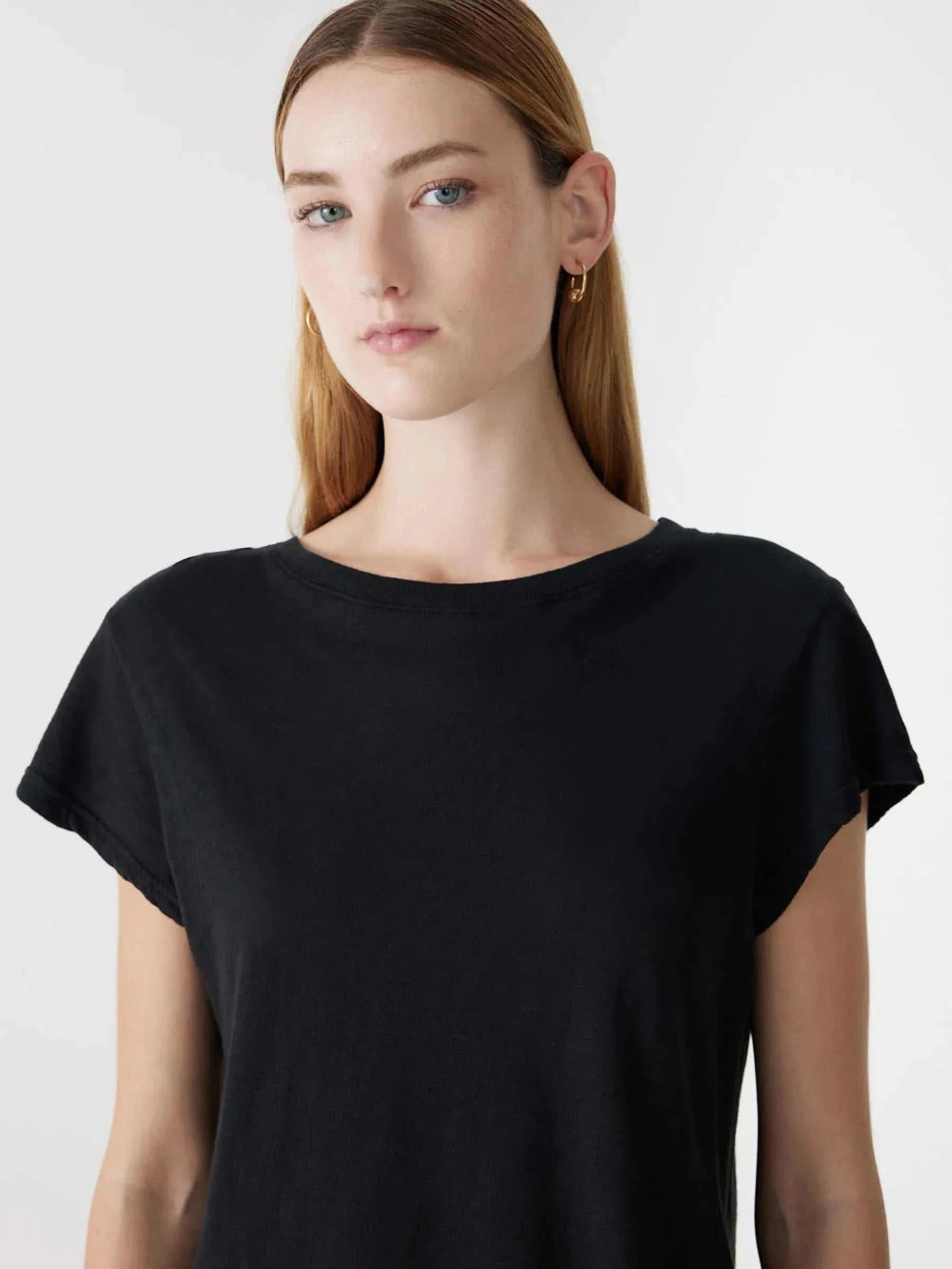 Bassike Slub Heritage T Shirt Black