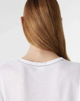 Bassike Curved Hem Heritage LS T Shirt White