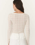 Rowie Samantha Clover Lace Top Creme