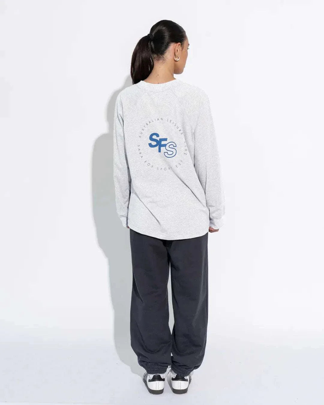 Sara Fox Drift Classic Fit Track Pant Mariner Chalk