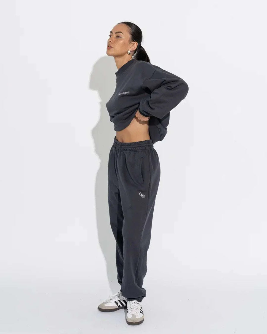 Sara Fox Drift Crew Neck Sweater Mariner Chalk