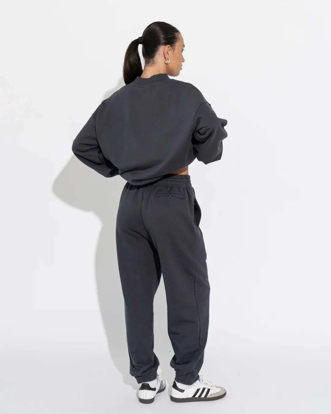 Sara Fox Drift Crew Neck Sweater Mariner Chalk