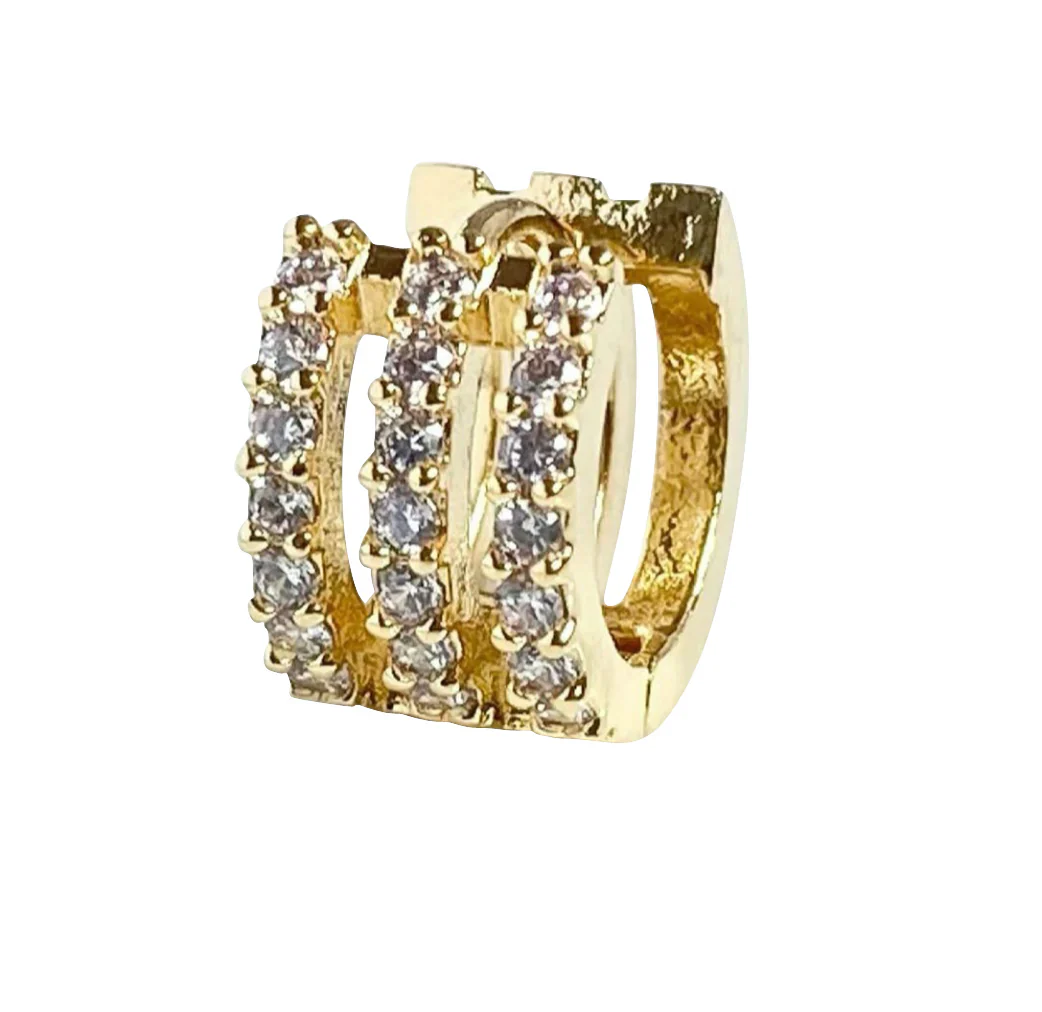 Gold Sister Tiramisu Huggie Earrings