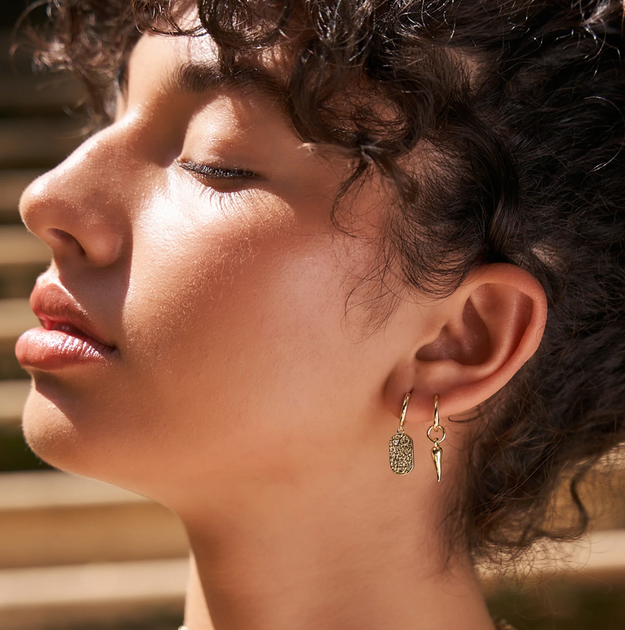 Arms Of Eve Conicello Charm Earrings Small Gold.