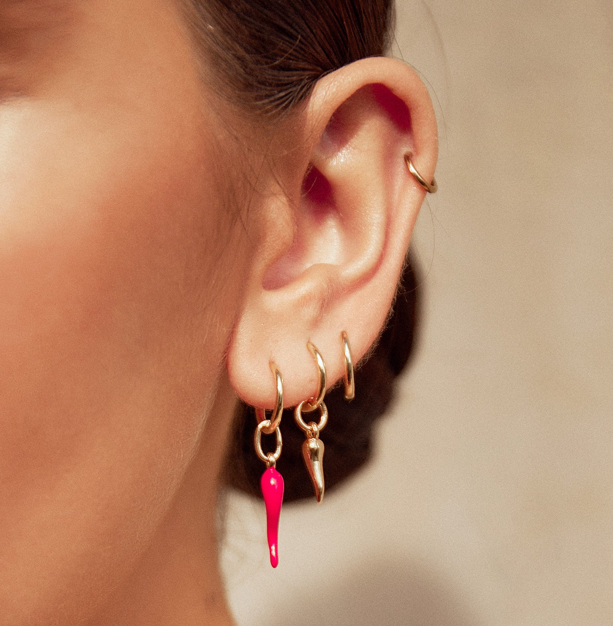 Arms Of Eve Conicello Charm Earrings Small Gold.