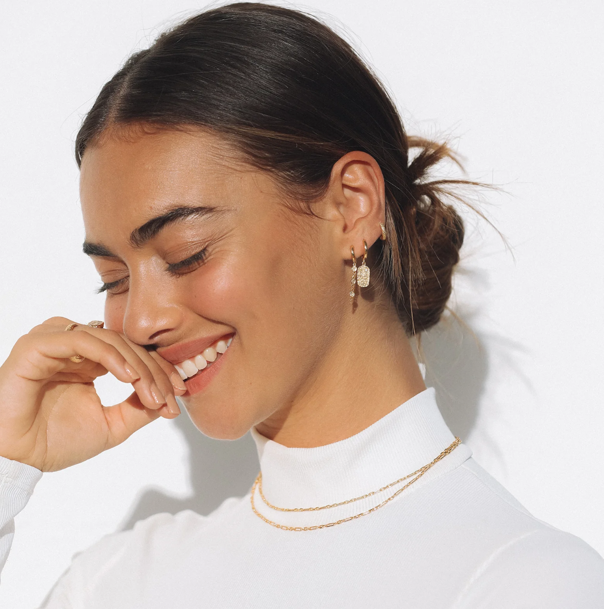 Arms Of Eve Paloma Huggie Earrings Gold